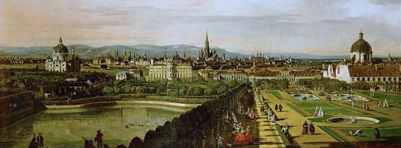 View of Vienna and the Alps seen from the Upper Belvedere