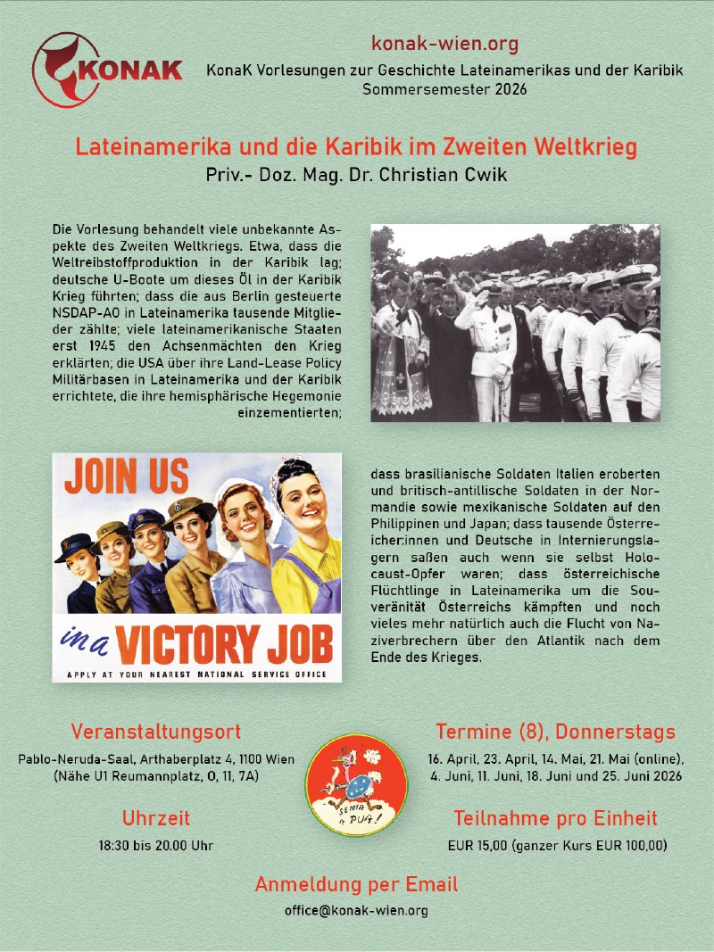 Vorlesungen: Lateinamerika und die Karibik im Zweiten Weltkrieg